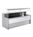 Image of Tibet FP924-200 2000mm Wide Flat Glass Serve Over Counter Display Fridge