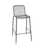 FB875 Steel Wire High Stools Black (Pack of 4)