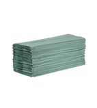 DL923 Z Fold Paper Hand Towels Green 1-Ply 3000 Sheets