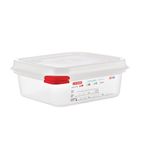 GL264 Polypropylene 1/6 Gastronorm Food Containers 1.1Ltr with Lid (Pack of 4)
