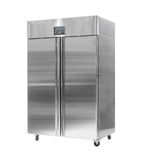 HED237 Medium Duty 1240 Ltr Upright Double Door Stainless Steel Fridge