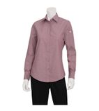 Womens Chambray Long Sleeve Shirt Dusty Rose 2XL - BB071-XXL