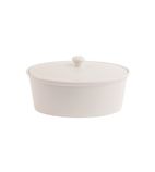 Whiteware CB712 Oval Casserole Dish with Lid 2.2 Ltr