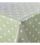 GL116 PVC Green Polka Dot Table Cloth L