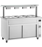 MVV714 1410mm Wide Ambient Cupboard With Wet Heat Bain Marie Top With Sneeze Guard