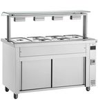 MVV714 1410mm Wide Ambient Cupboard With Wet Heat Bain Marie Top & Sneeze Guard