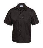 A913-L Unisex Cool Vent Chefs Shirt Black L
