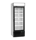 NC2500G 515 Ltr Upright Single Glass Door White Display Fridge With Canopy