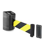 FB111 Wall Mounted Blk Plastic Retractable Barrier Tape 2m