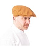 Rockford BB054-LXL Pigment Dye Canvas Flat Cap Nutmeg L-XL