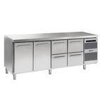 Image of GASTRO K 2207 CSG A DL/DL/2D/2D L2 Heavy Duty 668 Ltr 2 Door / 4 Drawer Stainless Steel Refrigerated Prep Counter