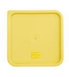 FX139 Polyethylene Square Food Measuring Container Lid Yellow  Large