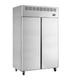 Image of CAF1250 Medium Duty 1300 Ltr Upright Double Door Stainless Steel Freezer