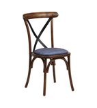 CX449 Bristol Dining Chair Vintage with Padded Seat Helbeck Midnight (Pack of 2)