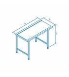 T11ENL 1100(W) x 650(D)mm Left Hand Entry Table For Classeq Passthrough Dishwashers