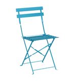 GK982 Perth Blue Pavement Style Steel Folding Chairs (Pack of 2)