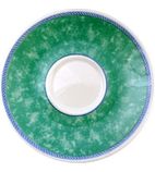 New Horizons W025 Marble Border Cappuccino Saucers Green 170mm