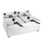 CU618 2 x 5 Ltr Electric Countertop Twin Tank Fryer (2 x Baskets)