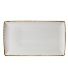 VV985 Brown Dapple Rectangle Plates (Pack of 6)