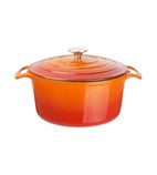 GH302 Orange Round Casserole Dish 3.2Ltr