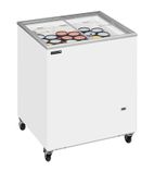 Image of IC201SC 191 Ltr White Display Chest Freezer With Glass Lid