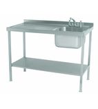 Image of SINK1070SBL 1000w x 700d mm Stainless Steel Single Sink With Left Hand Drainer