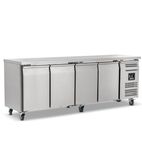 HBC4NU 553 Ltr 4 Door Stainless Steel Refrigerated Prep Counter