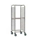 Double Gastronorm Racking Trolley 15 Shelves