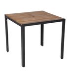DS152 Square Steel and Acacia Table 800mm