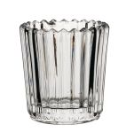 HX653 Large Ribbed Nightlight Holders Clear (Pack of 6)