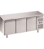 RC3H 417 Ltr 3 Door Stainless Steel Refrigerated Pizza / Saladette Prep Counter