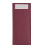 Image of CK234 Burgundy Cutlery Pouch with White Napkin (Pack of 500)