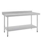 T382 1500w x 600d mm Stainless Steel Wall Table with One Undershelf
