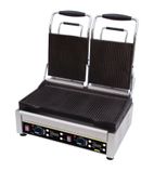 L537 Electric Double Contact Panini Grill - Ribbed Top & Bottom