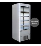 Image of MCX90M 868mm Wide Stainless Steel Multideck Display Fridge With Lockable Shutter