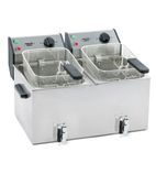 FD80DR 2 x 8 Ltr Electric Countertop Twin Tank Fryer (2 x Baskets)