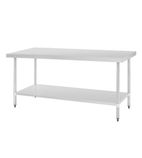 GJ504 1800w x 700d mm Stainless Steel Centre Table with One Undershelf