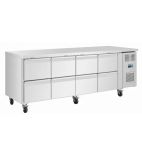 U-Series UA102 616 Ltr 8 Drawer Stainless Steel Refrigerated Prep Counter