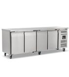 LBC4NU 553 Ltr 4 Door Stainless Steel Freezer Prep Counter