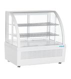 C-Series CU637 100 Ltr Countertop Curved Glass White Refrigerated Display Case