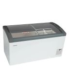 Image of ECO DESIGN FOCUS 131 352 Ltr White Display Chest Freezer With Curved Glass Lid