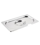 Image of CB174 Stainless Steel 1/4 Gastronorm Notched Tray Lid
