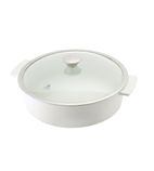 BE570GL Round Shallow Cocotte 28cm Glass