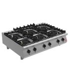 F900 G90126/N Natural Gas Countertop 1250mm 6 Burner Hob