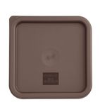 FX141 Polyethylene Square Food Measuring Container Lid Brown Medium