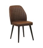 CX466 Tromso Dining Chair Buffalo Espresso with Dark Wood Legs