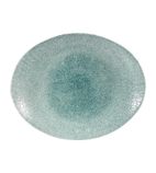 Studio Prints Raku DW408 Oval Coupe Plates Jade Green 270mm (Pack of 12)