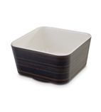 Plus DE569 Melamine Square Bowl Oak & Cream 700ml