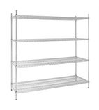Image of U259 1830w x 610d mm Chrome Wire Shelves 4 Tier