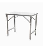 HEF666 1200w x 600d mm Stainless Steel Folding Table